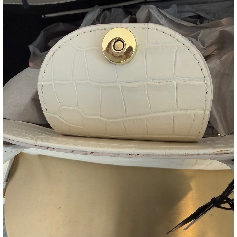 Claudia Firenze Cream Croc Embossed Leather Satchel Handbag NWT - Picture 10 of 12